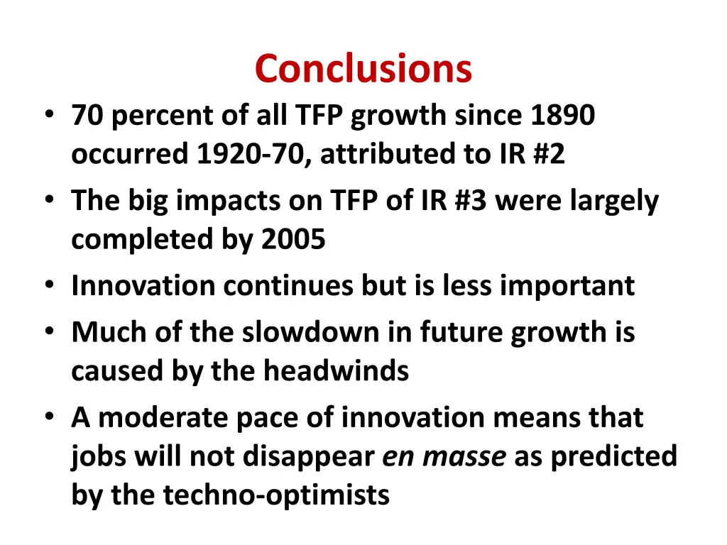 conclusions