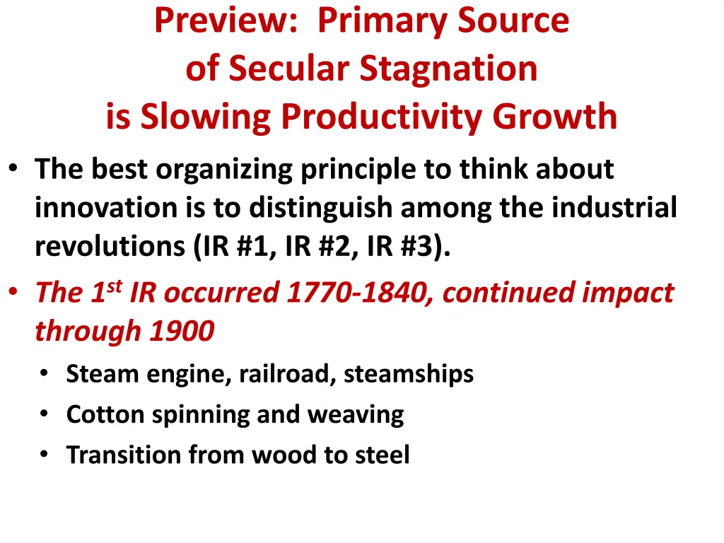 preview primary source of secular stagnation