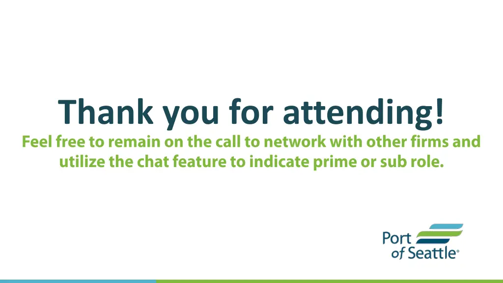 thank you for attending