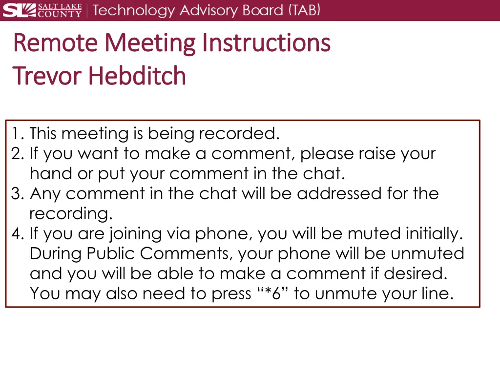 remote meeting instructions remote meeting