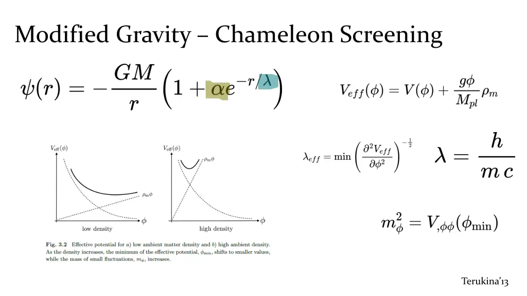 modified gravity chameleon screening