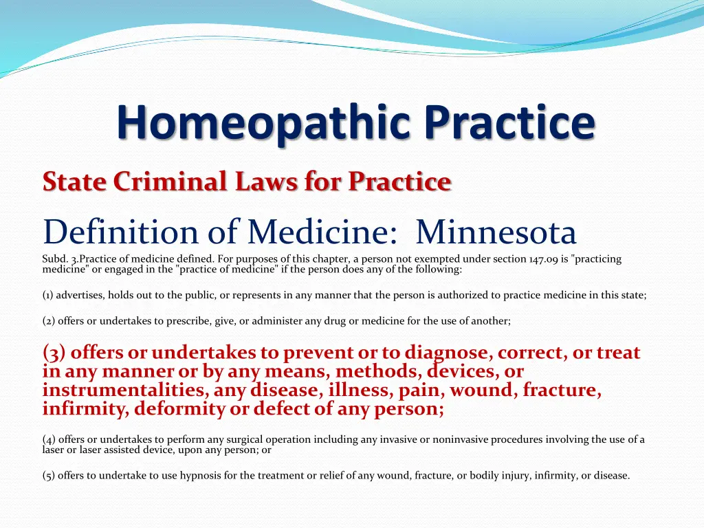 homeopathic practice