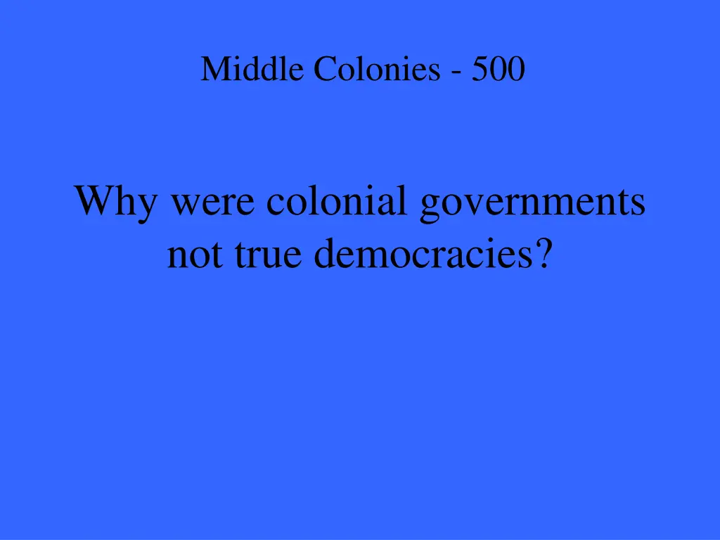 middle colonies 500