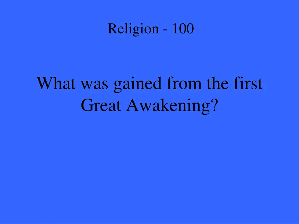 religion 100