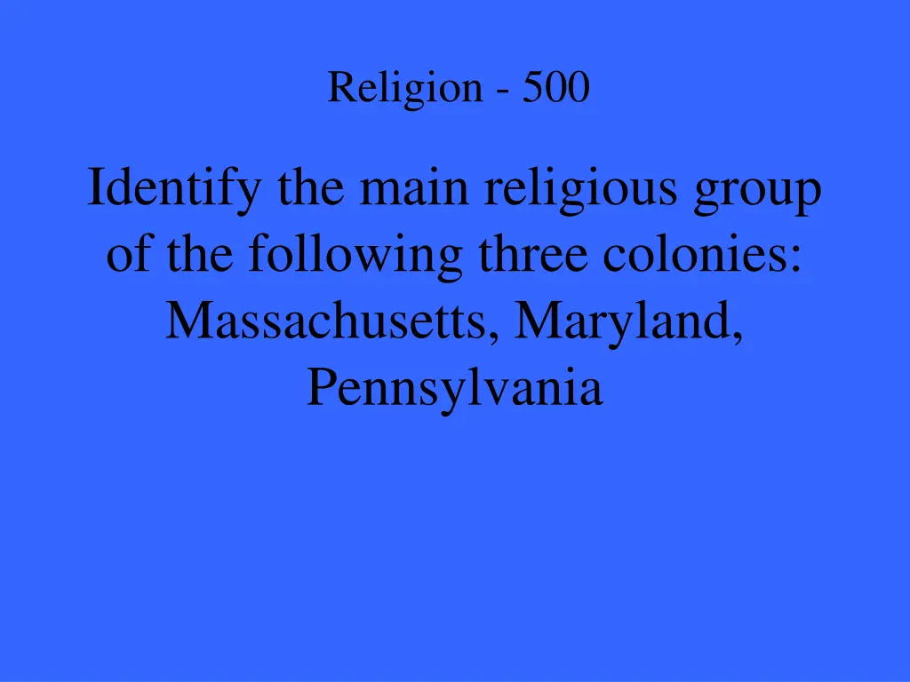 religion 500