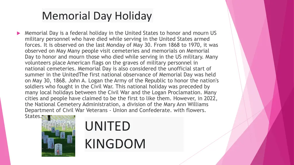 memorial day holiday