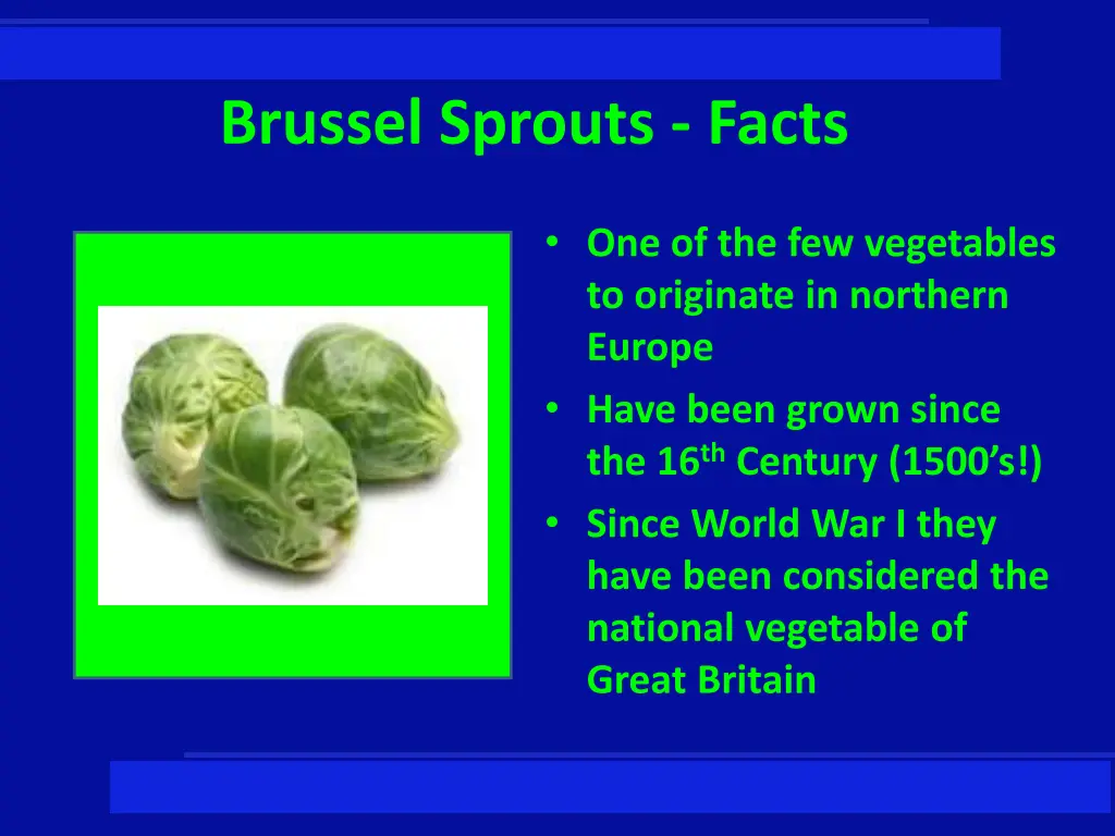 brussel sprouts facts
