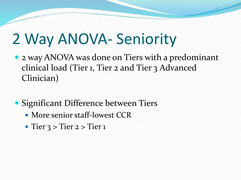 2 way anova seniority