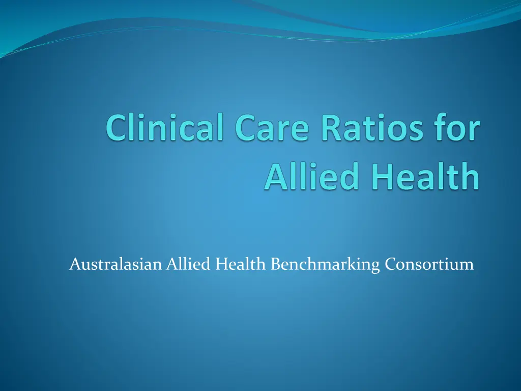 australasian allied health benchmarking consortium