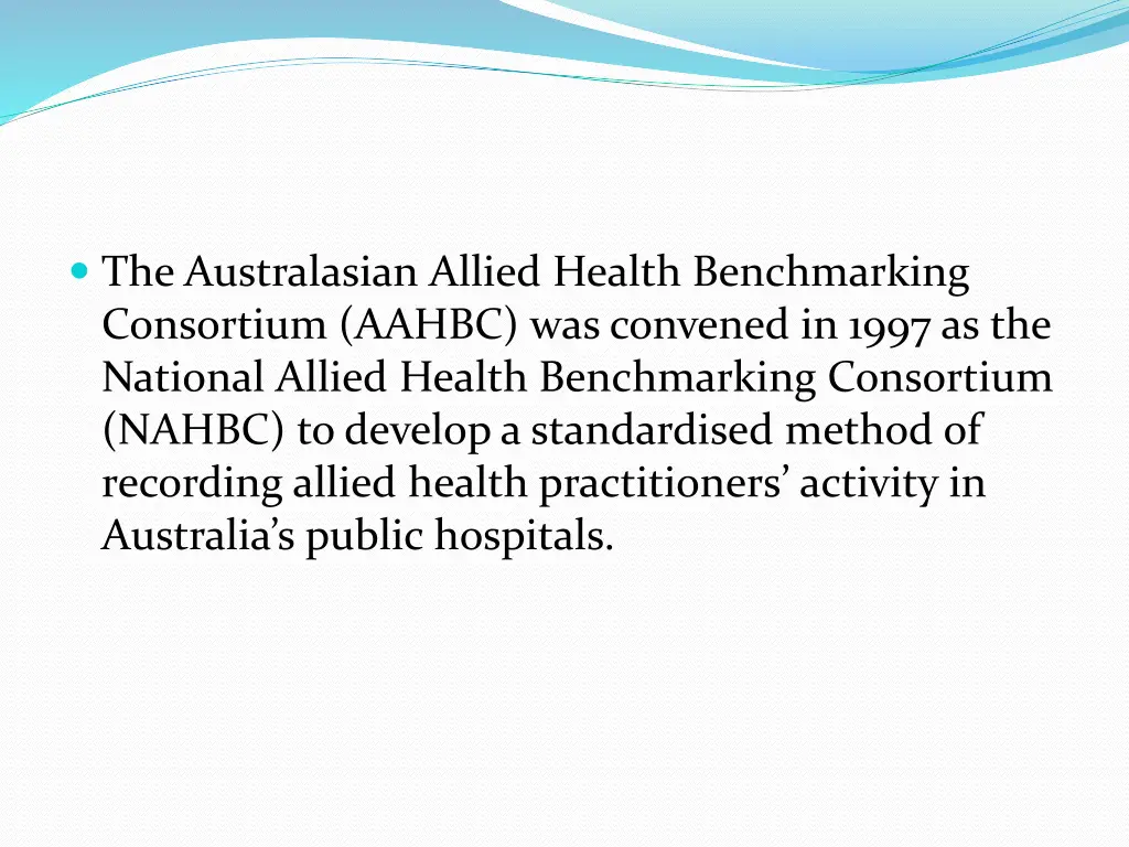 the australasian allied health benchmarking
