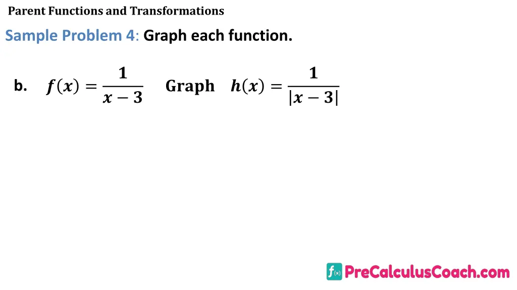 parent functions and transformations 25