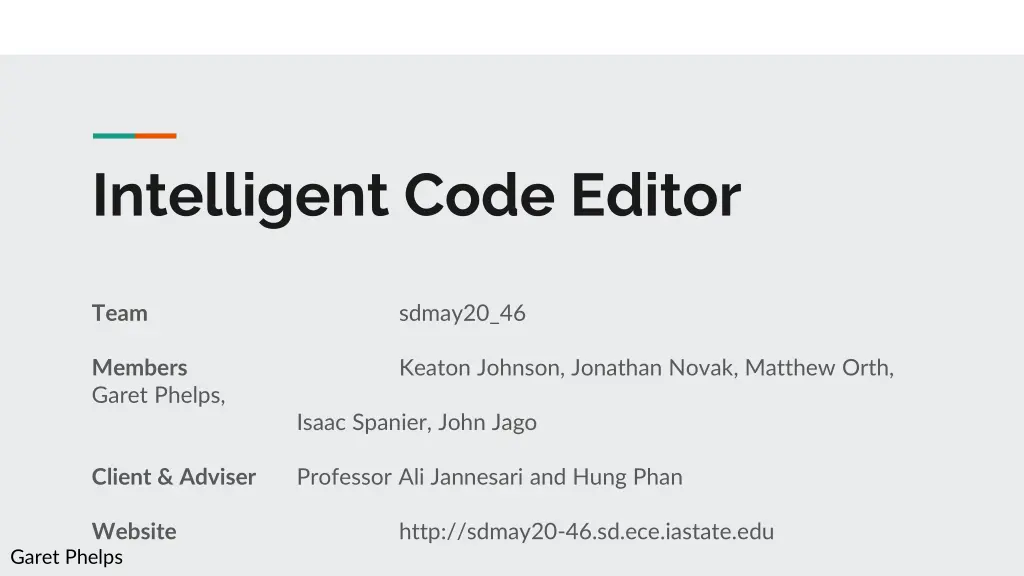 intelligent code editor