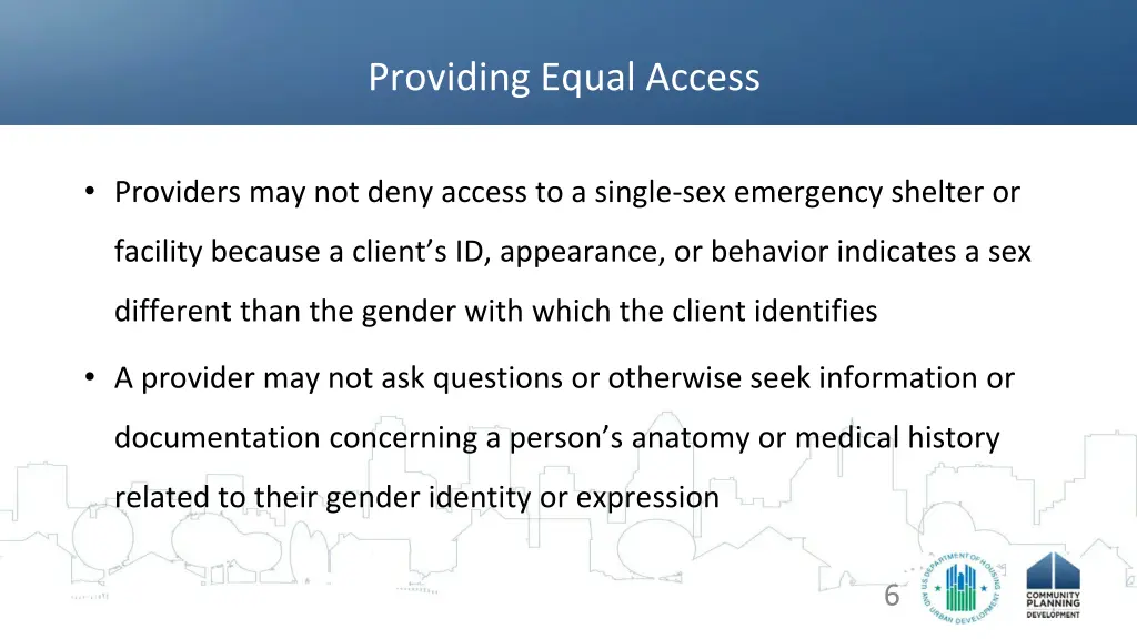 providing equal access