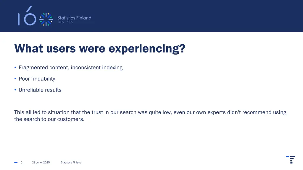 what users were experiencing
