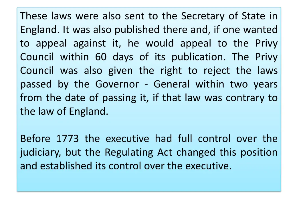 these laws were also sent to the secretary