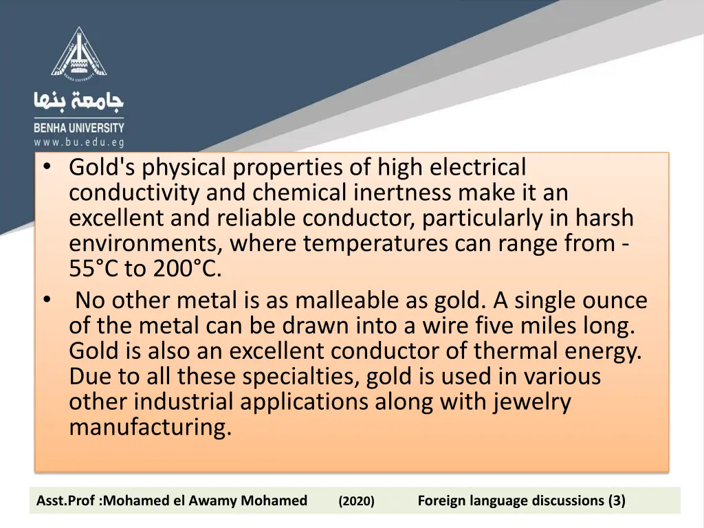 gold s physical properties of high electrical