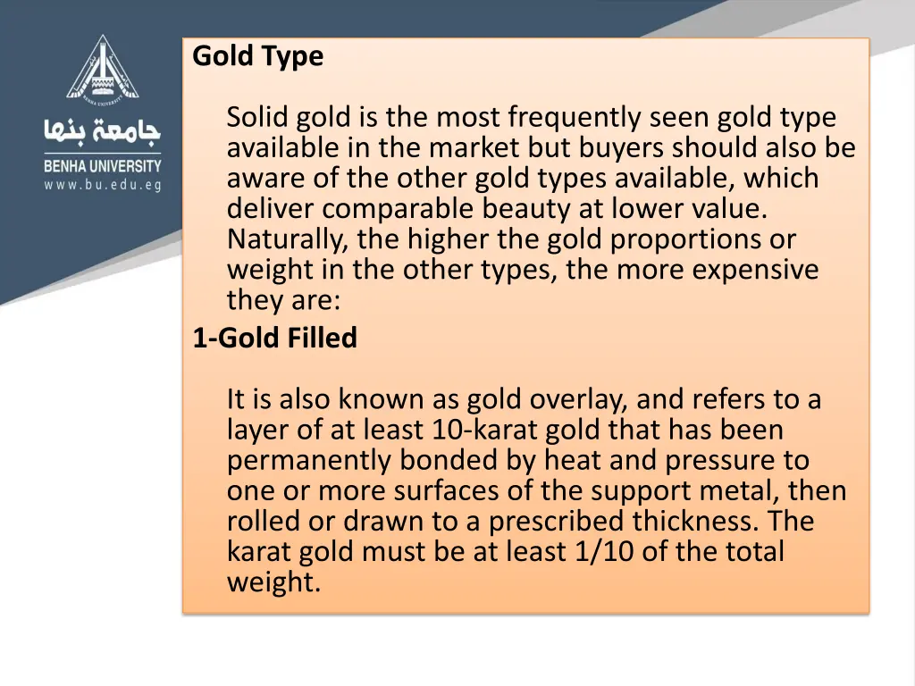 gold type