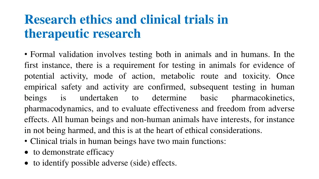 research ethics and clinical trials 1