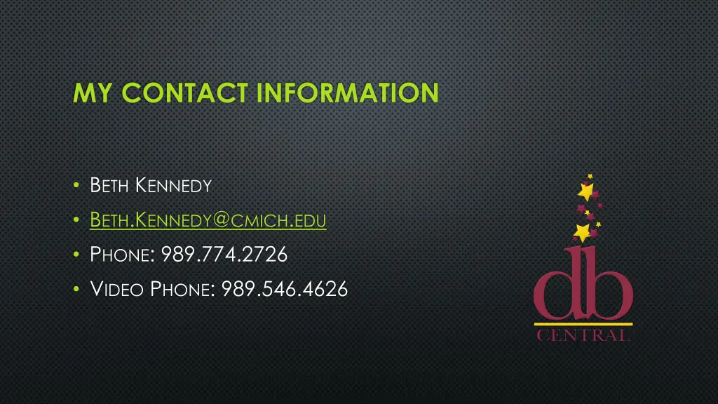 my contact information