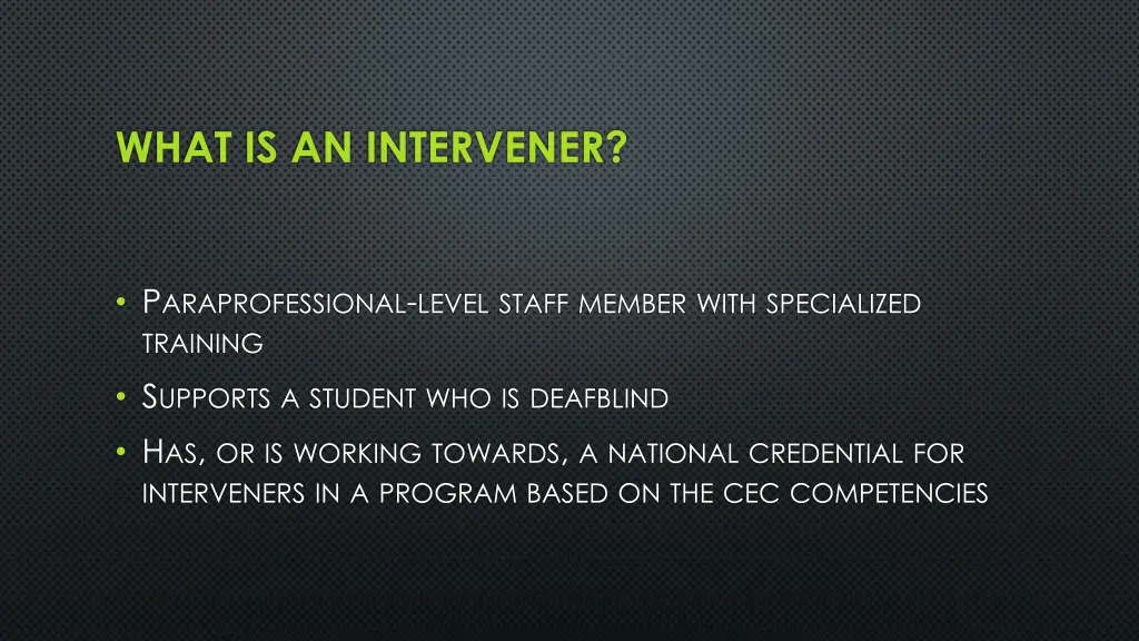 what is an intervener