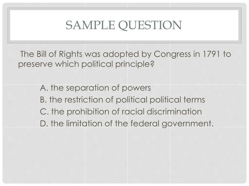 sample question 2