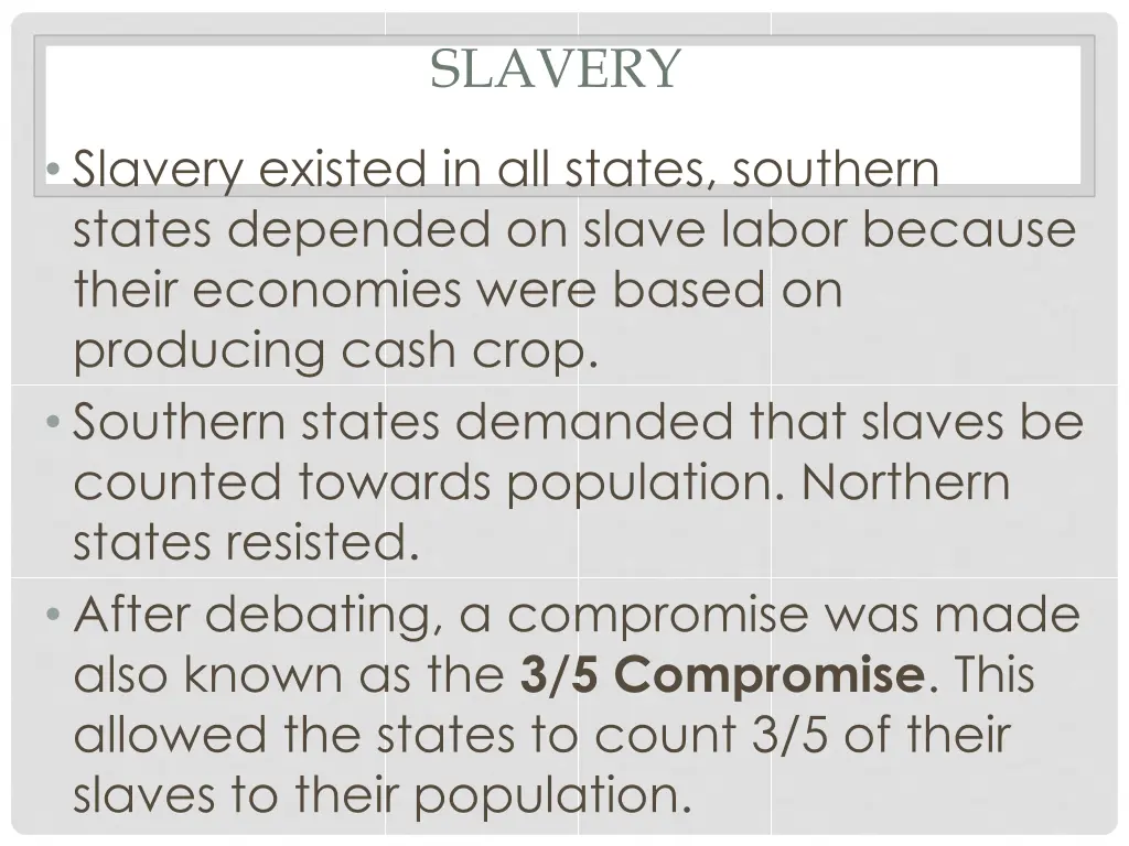 slavery
