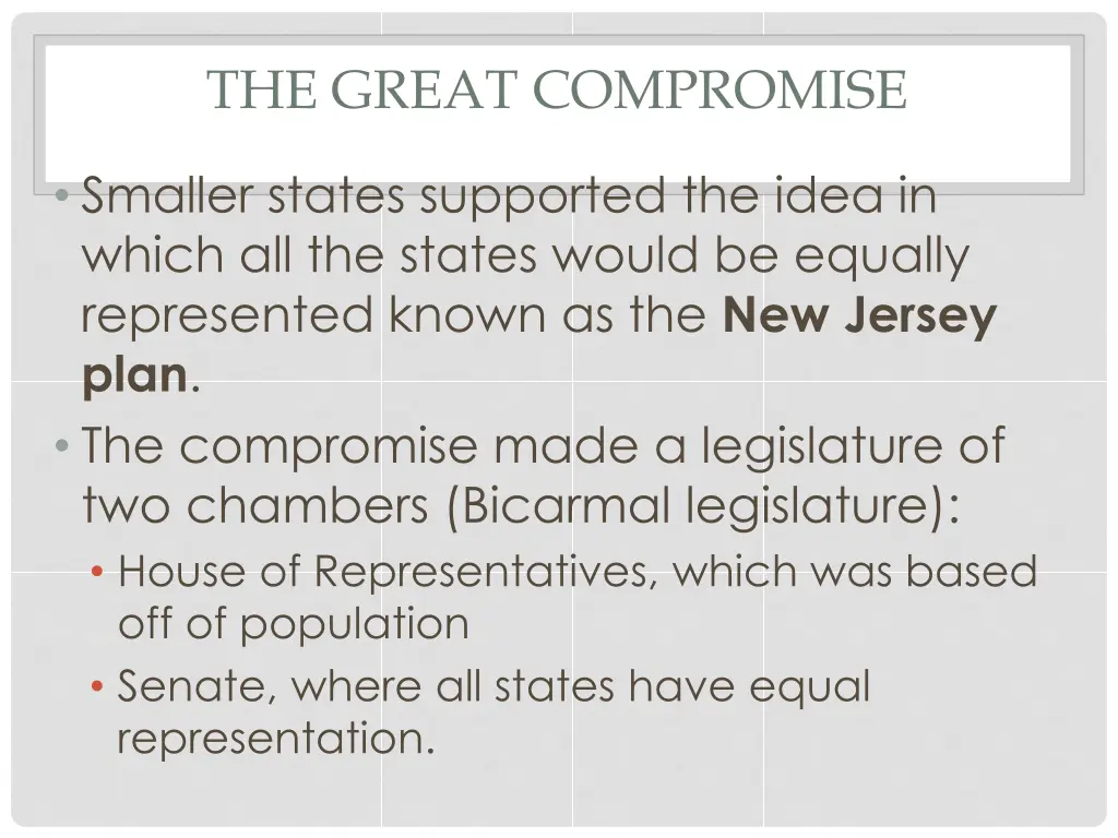 the great compromise