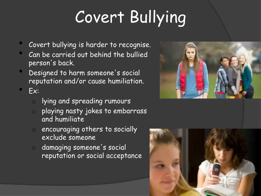 covert bullying