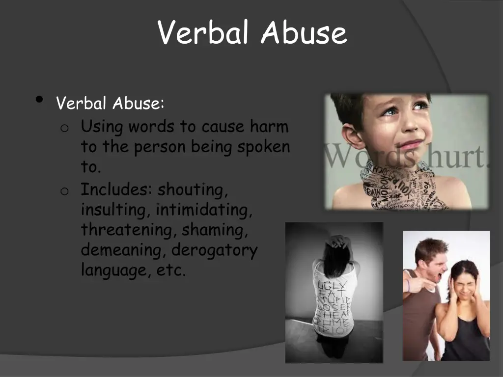 verbal abuse