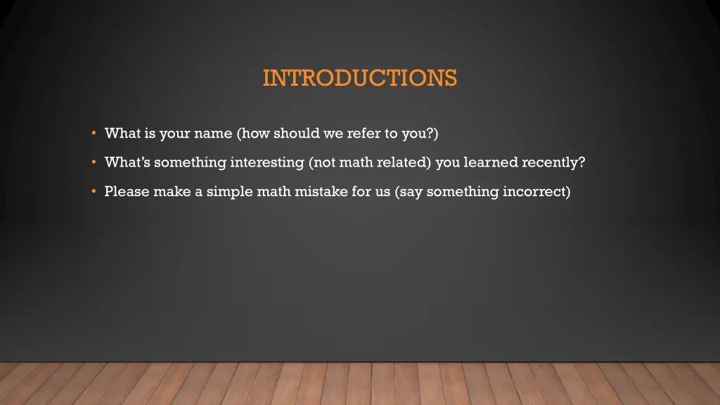 introductions