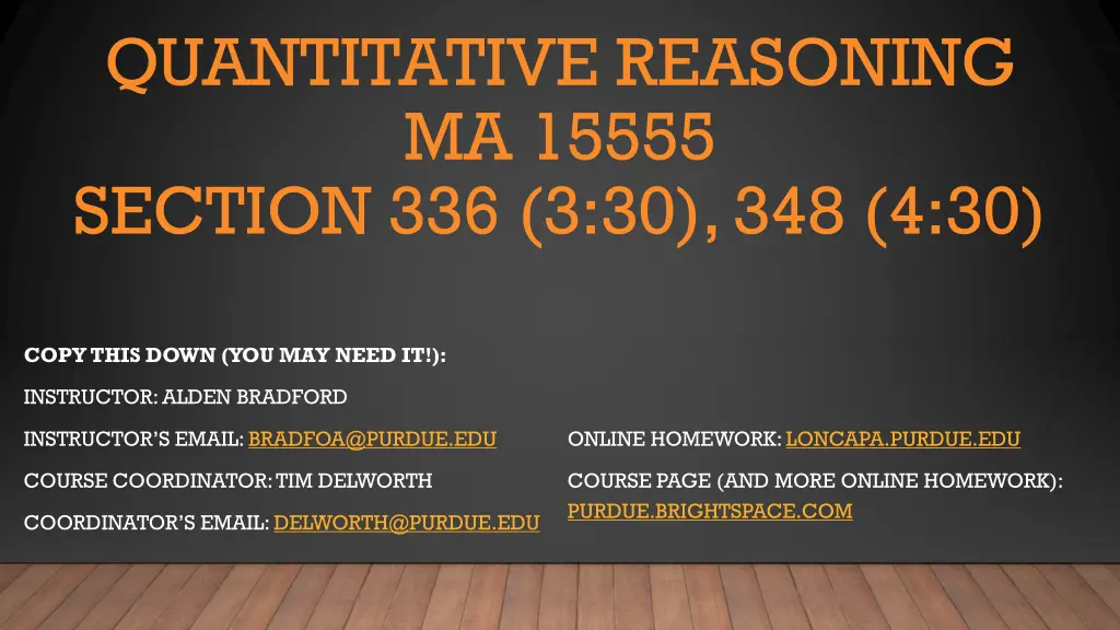quantitative reasoning ma 15555 section