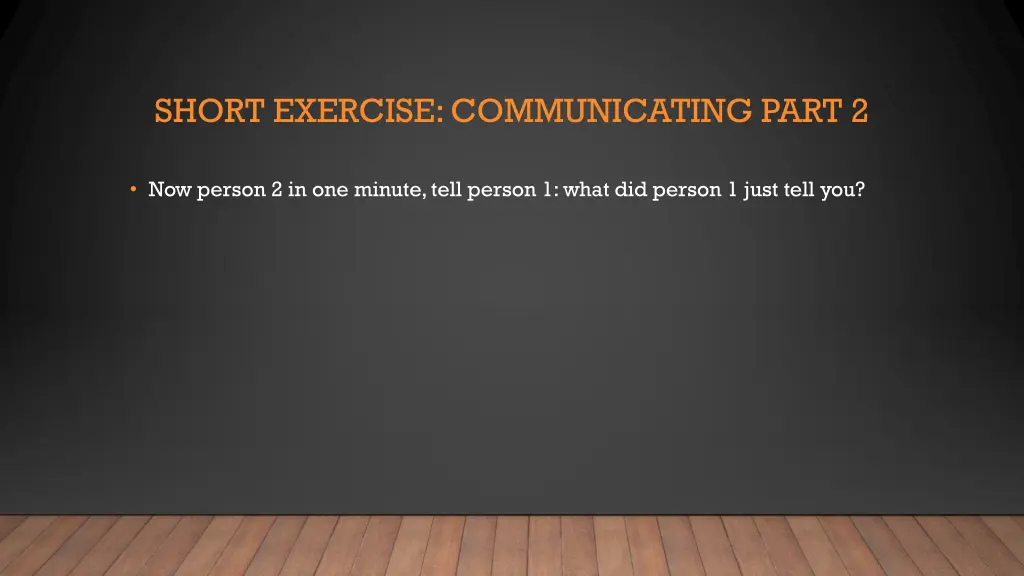 short exercise communicating part 2