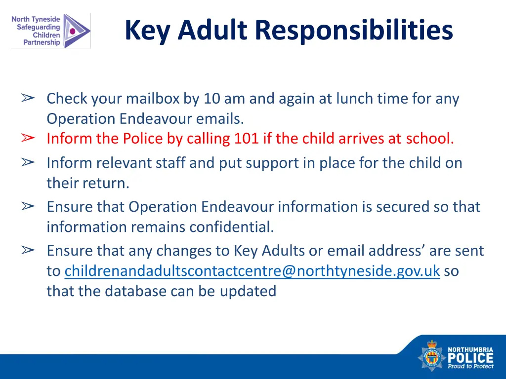 key adult responsibilities