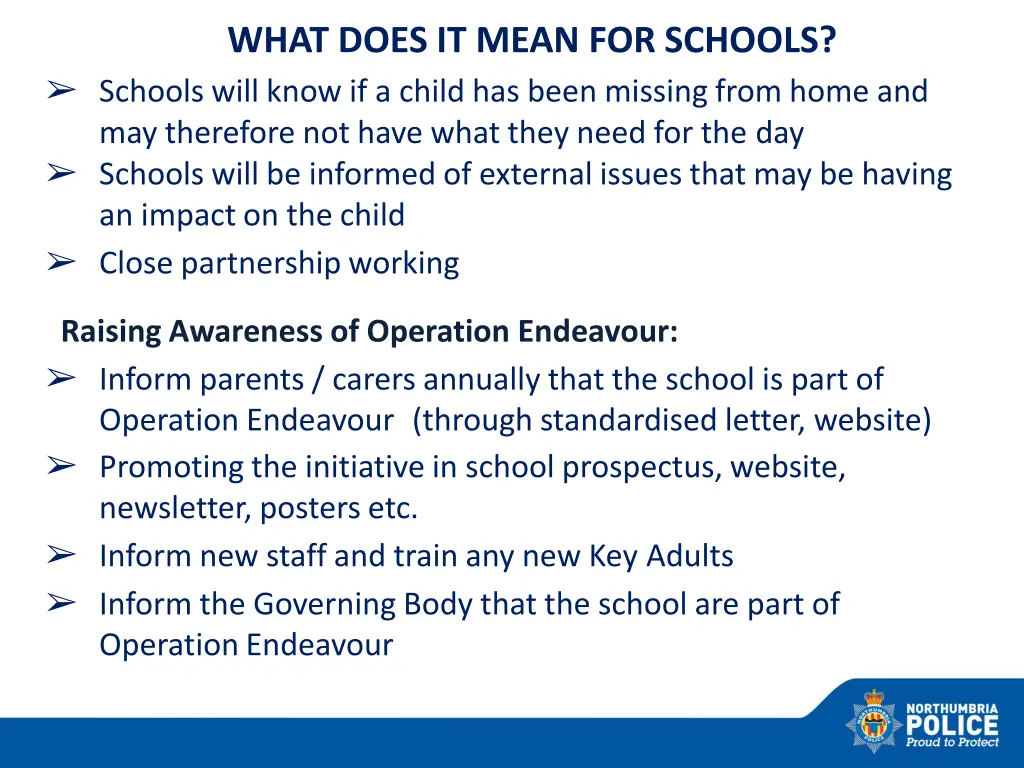 what does it mean for schools schools will know