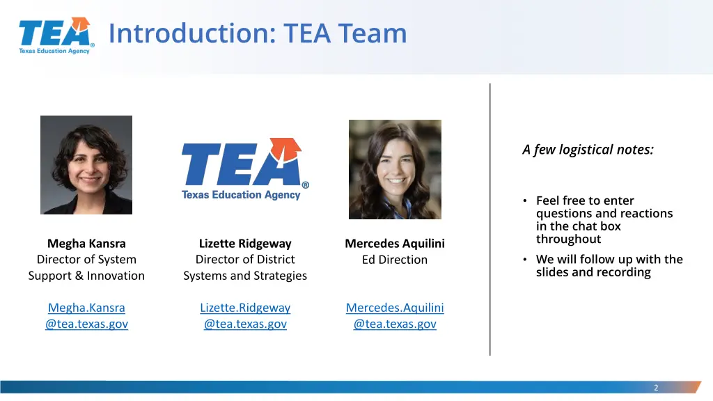 introduction tea team