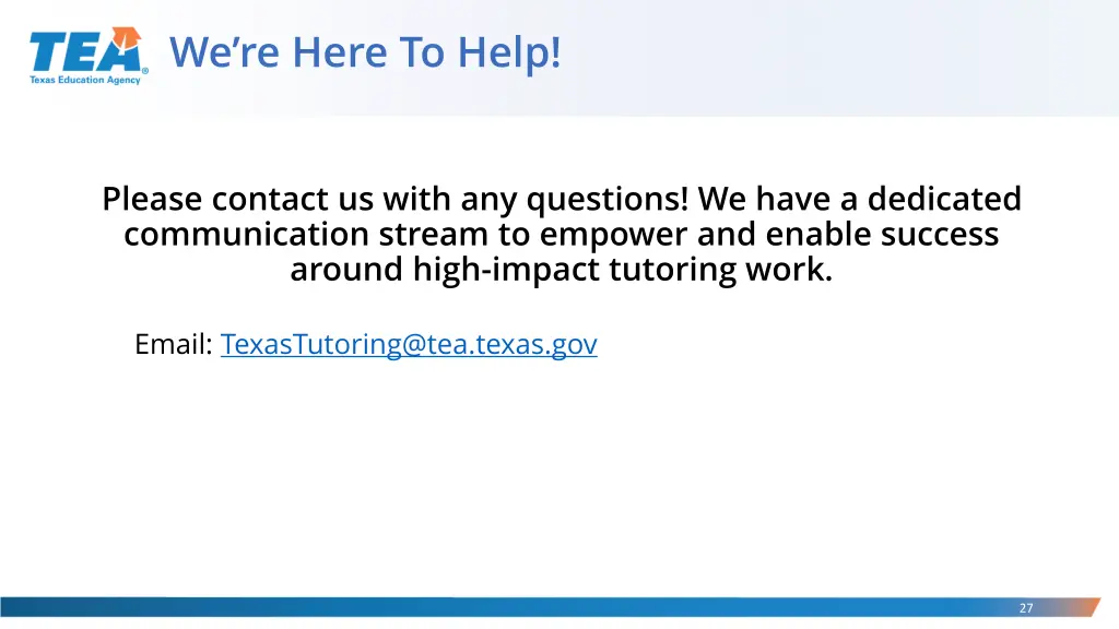 we re here to help