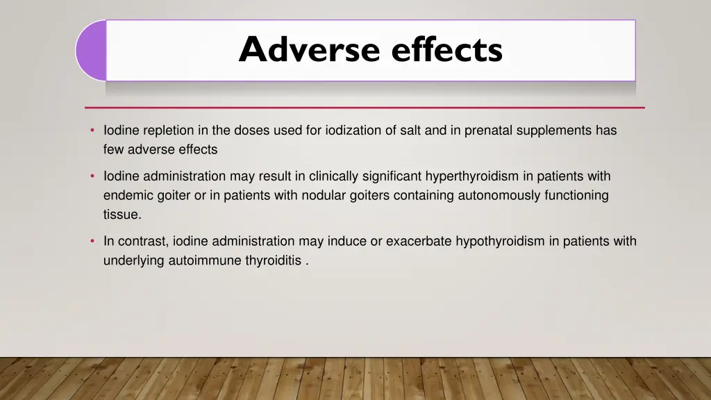 adverse effects