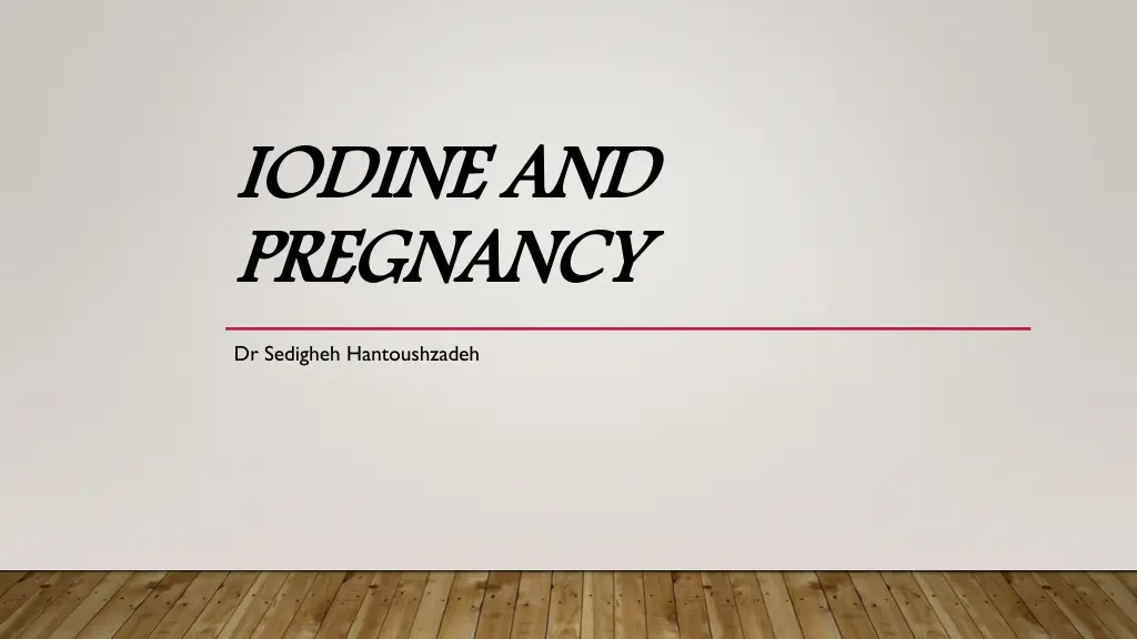 iodine and pregnancy
