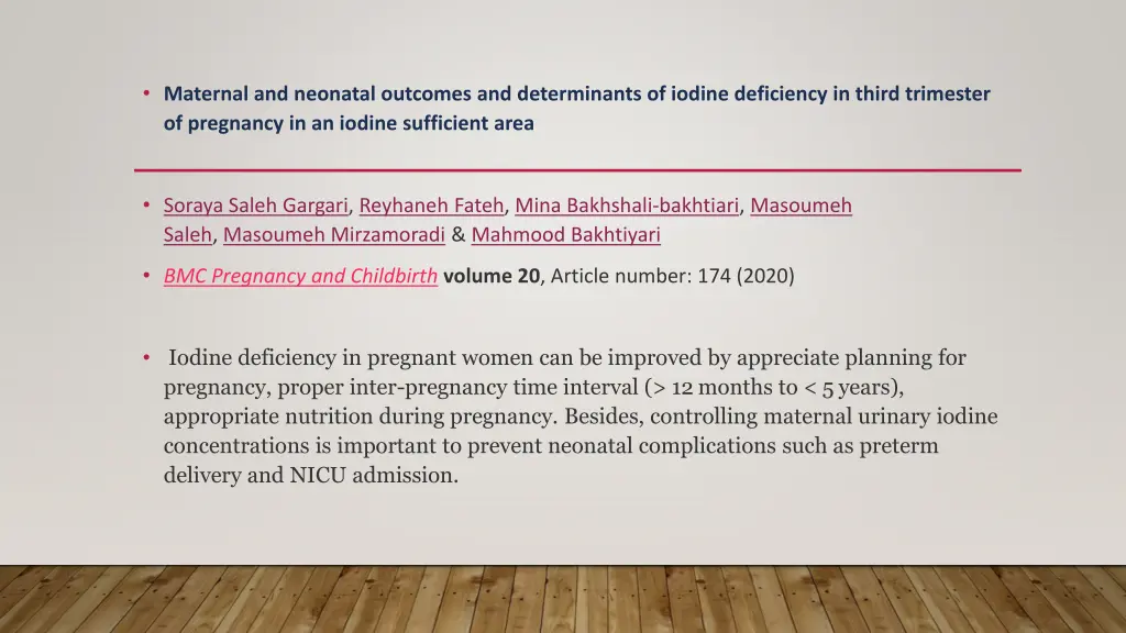 maternal and neonatal outcomes and determinants