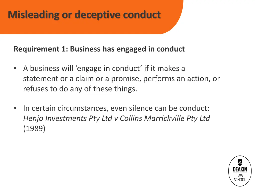 misleading or deceptive conduct 3