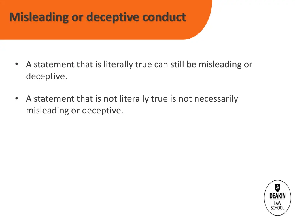 misleading or deceptive conduct 8
