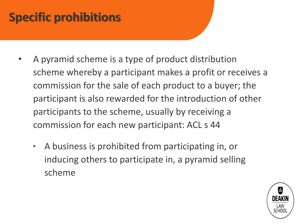 specific prohibitions 2
