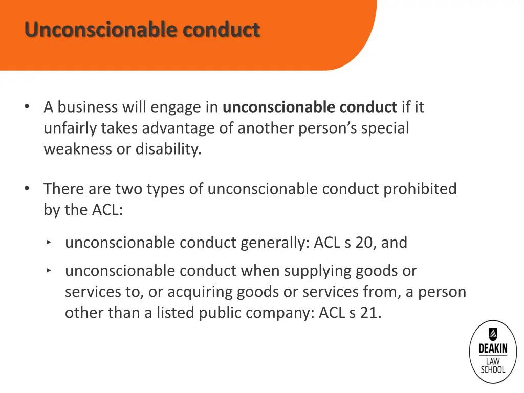 unconscionable conduct