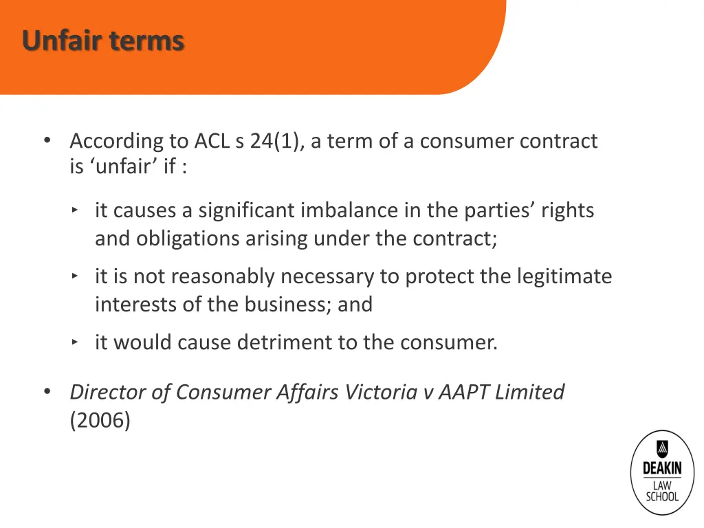 unfair terms 1