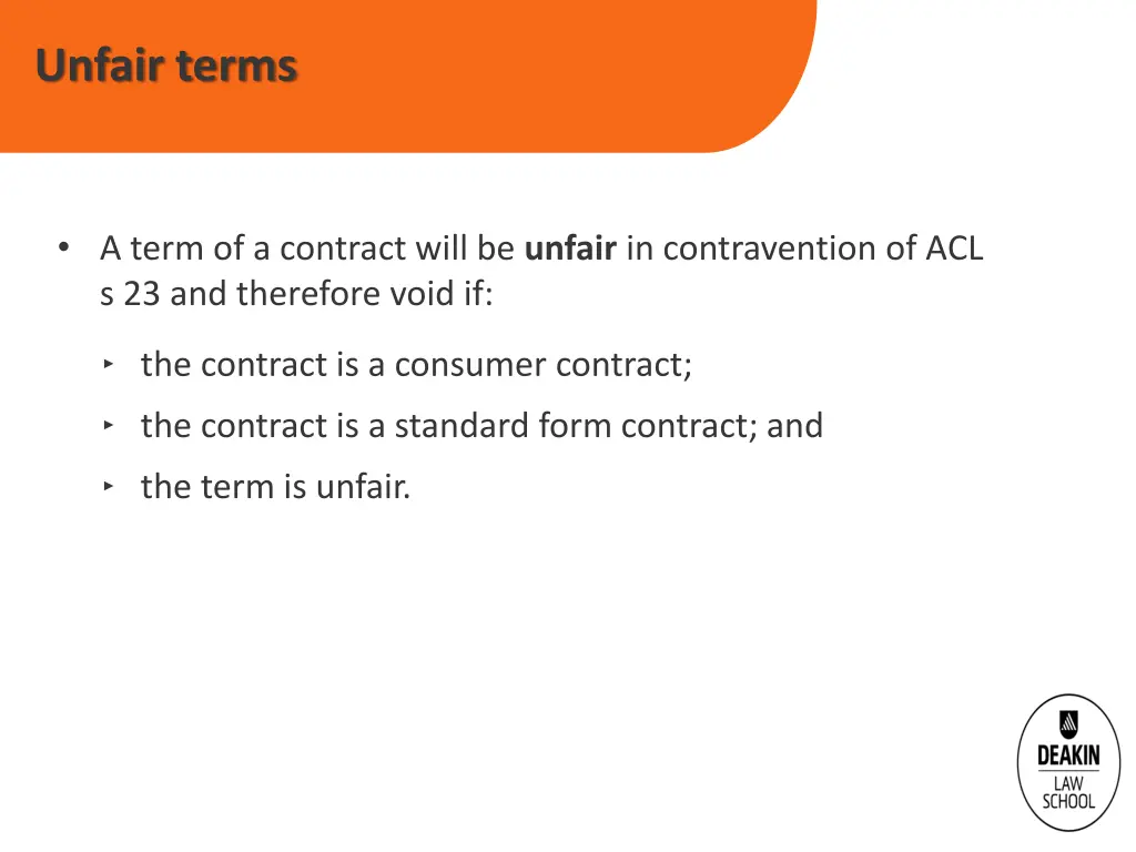 unfair terms