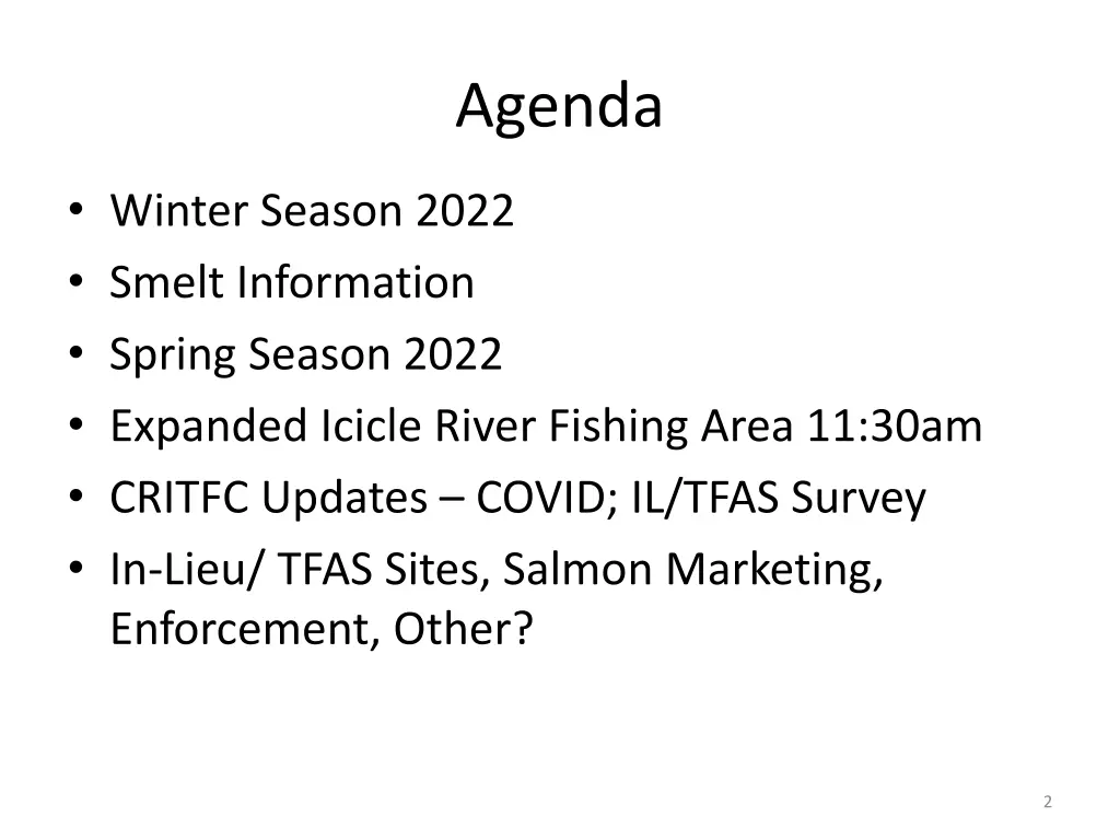 agenda