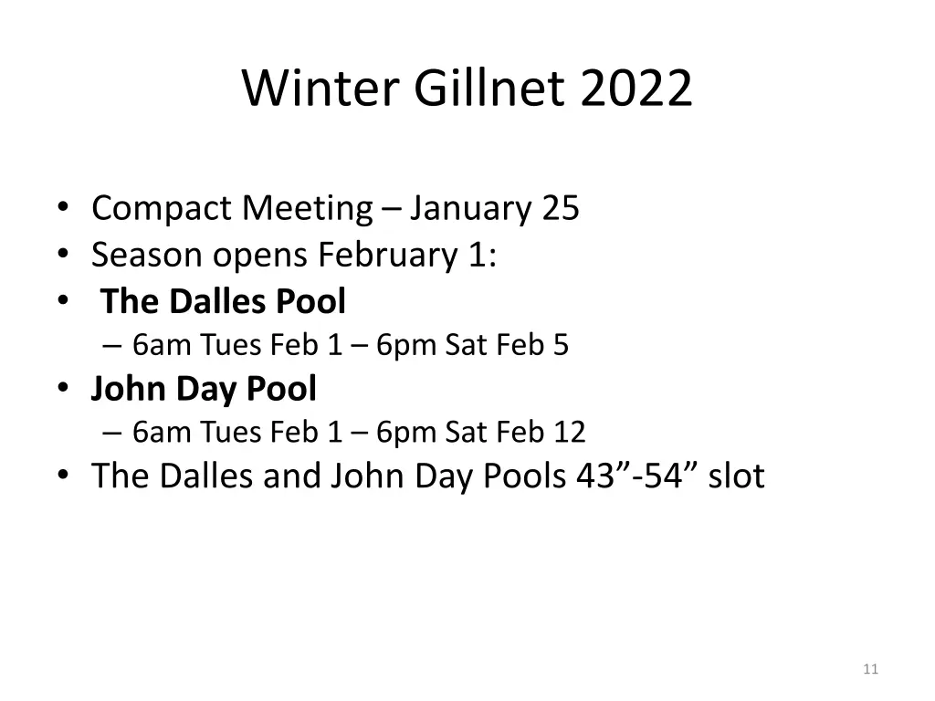 winter gillnet 2022