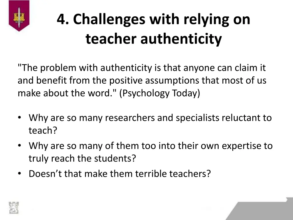 4 challenges with relying on teacher authenticity