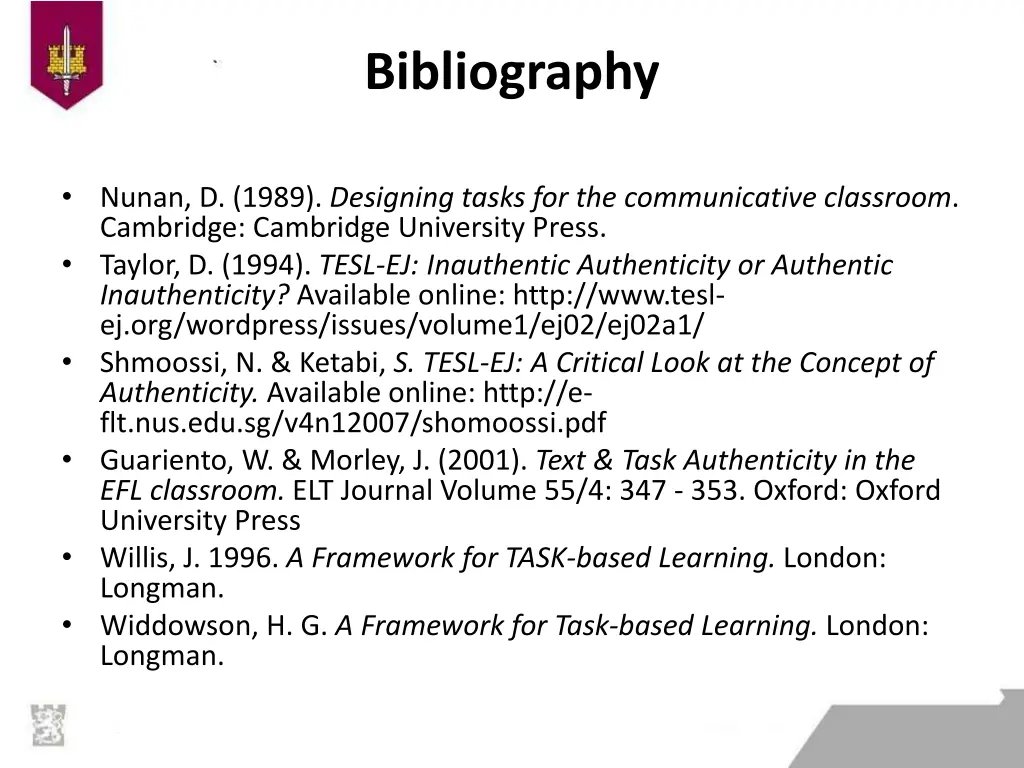 bibliography