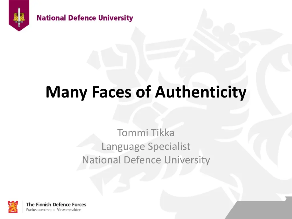 many faces of authenticity